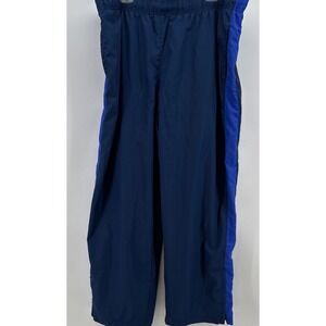 Vintage Starter Track Pants Mens XL Blue Polyester Stretch Loose Fit Mesh Lined